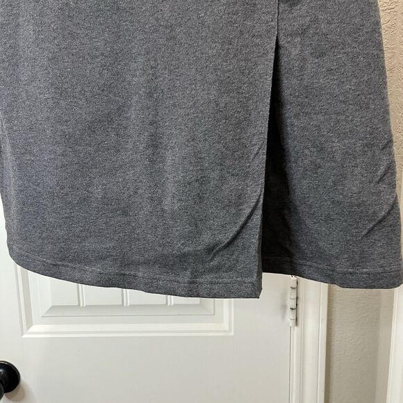 Lands End Gray Knit Cotton Button Front Casual Skort Pull On Shorts Womens Sz 10 - Picture 3 of 8